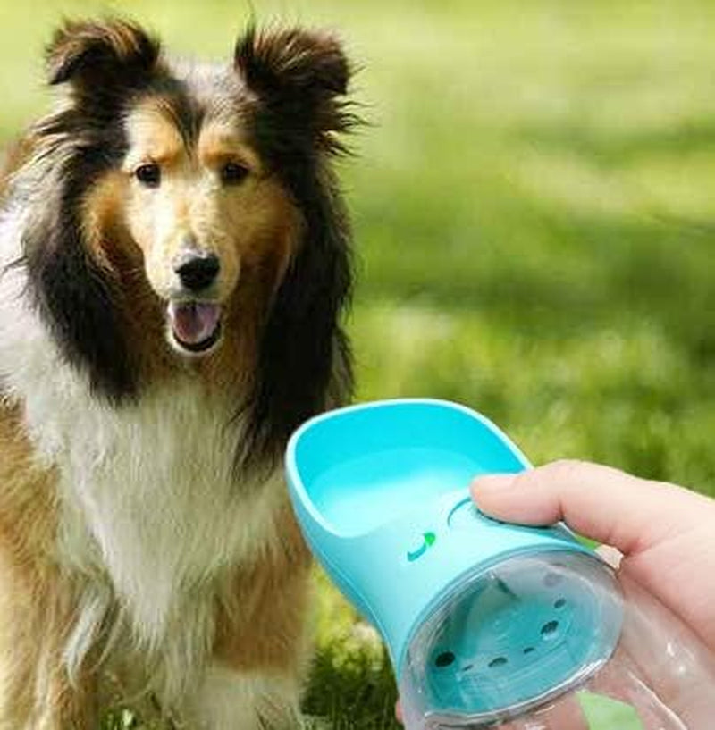  Portable Pet Water Bottle Dispenser (12 OZ, Blue)