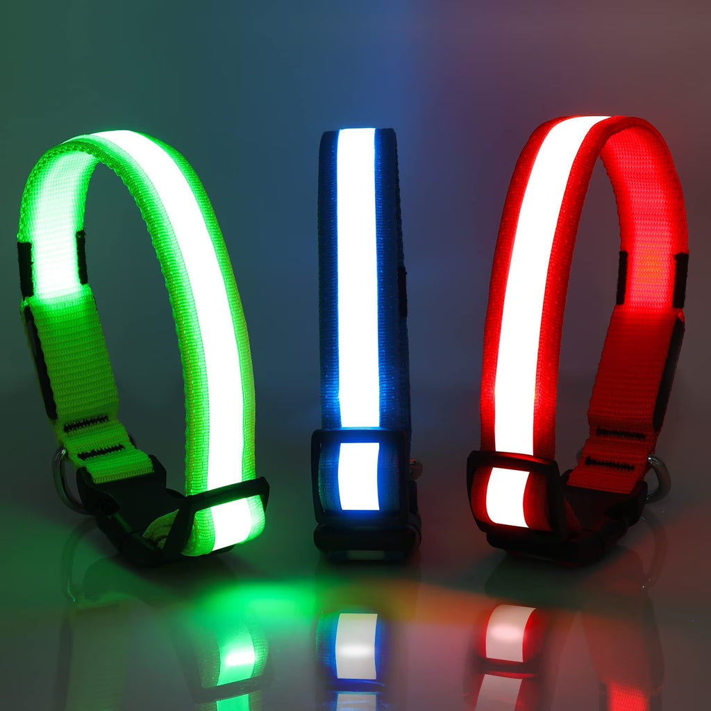 LED Dog Collar - USB Rechargeable Safety Collar for Night Walks