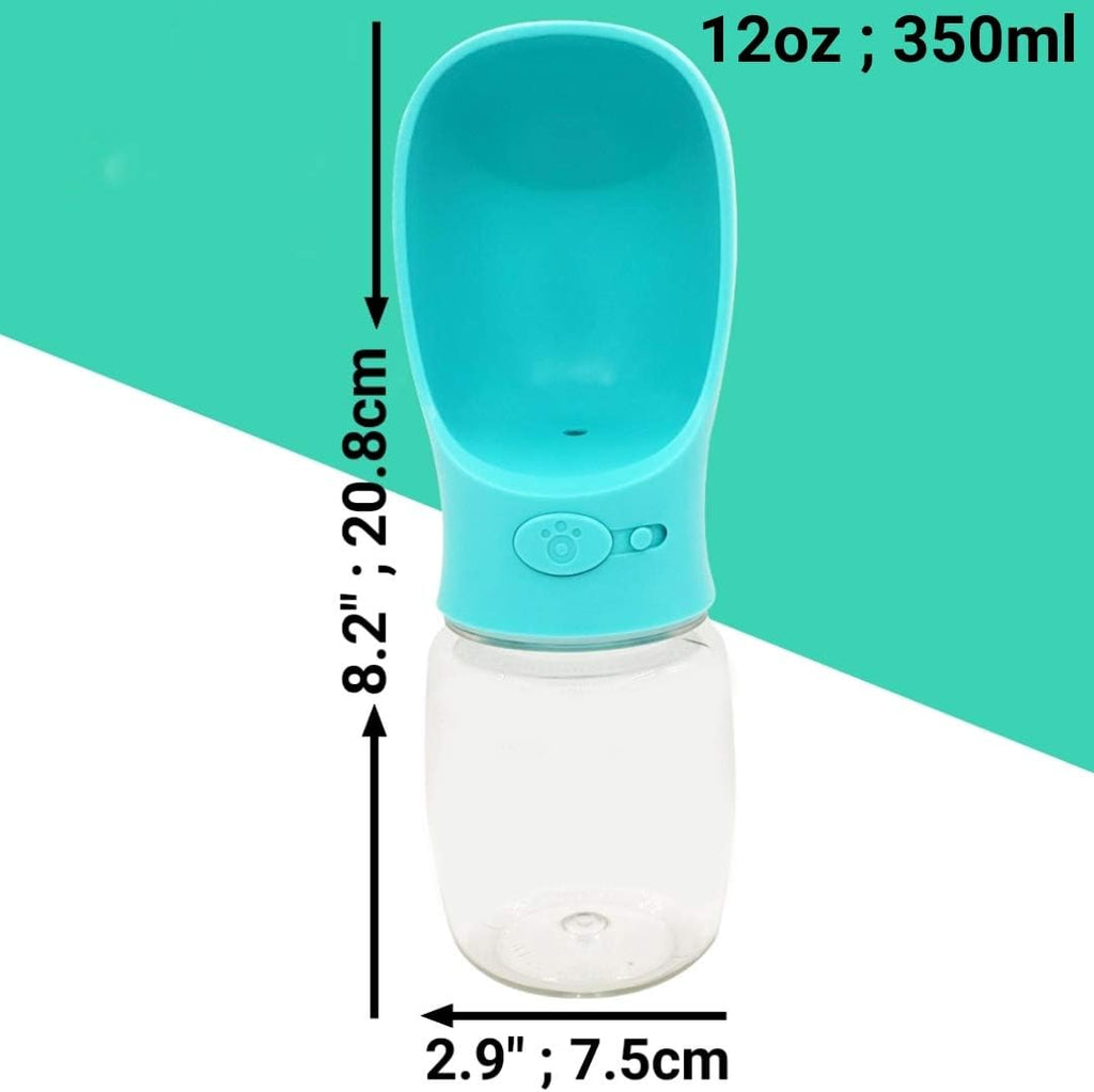  Portable Pet Water Bottle Dispenser (12 OZ, Blue)