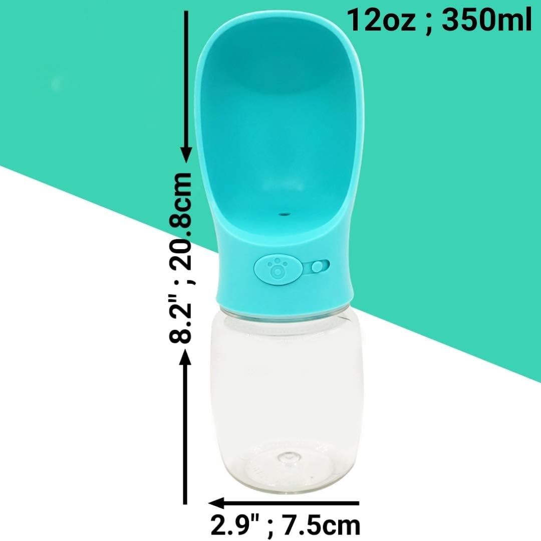  Portable Pet Water Bottle Dispenser (12 OZ, Blue)